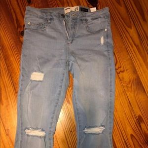 light wash ripped jeans